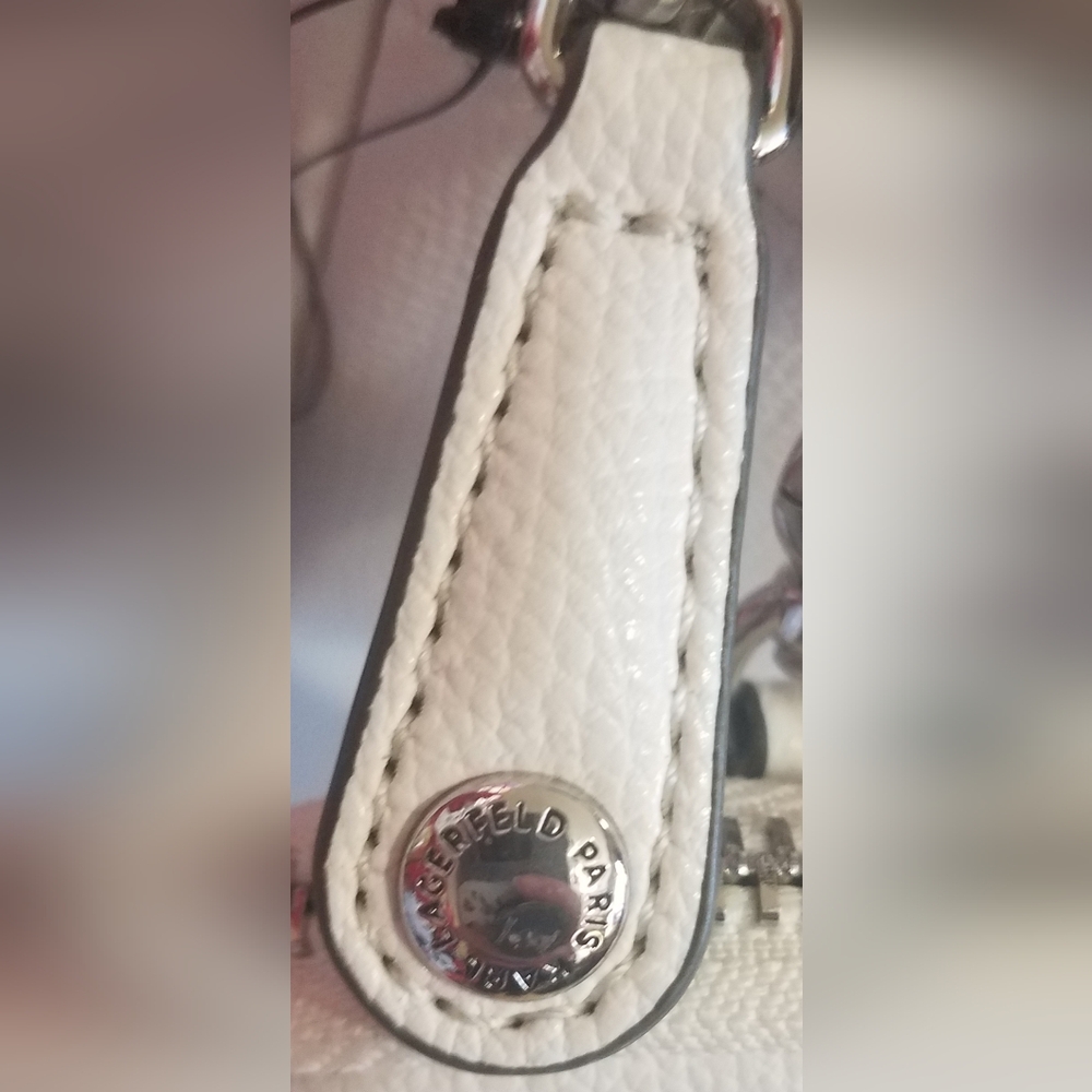 Karl Lagerfeld Paris White Crossbody Bag Purse NWT - Picture 9 of 17